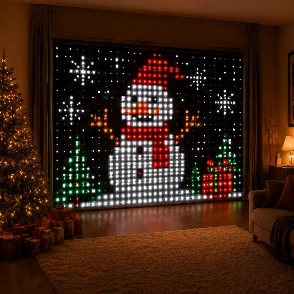 スマートRGB LEDカーテンライト、Bluetoothアプ - Fairy Light Curtain のレビューと価格