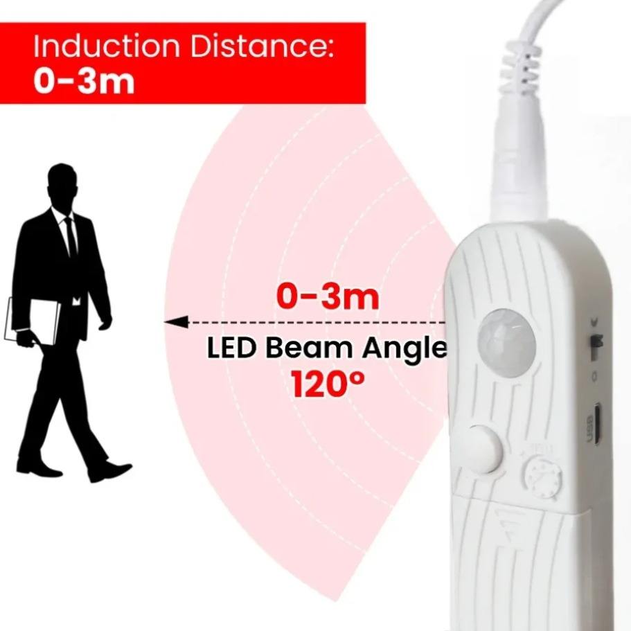 デュアルモード調整可能5V COB LEDストリップモーショ - Lighting Decor And More のレビューと価格