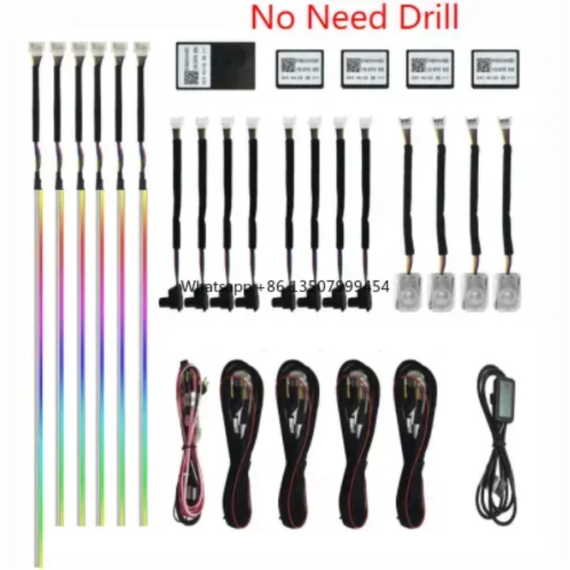 A80 64色LEDアンビエントライトアクリルストリップ 1 - Lighting Interior Decor のレビューと価格