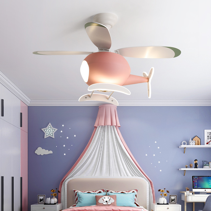 現代のクリエイティブ漫画飛行機ファンライトシンプルな装飾 L - Decor Lighting Ceiling Fans のレビューと価格