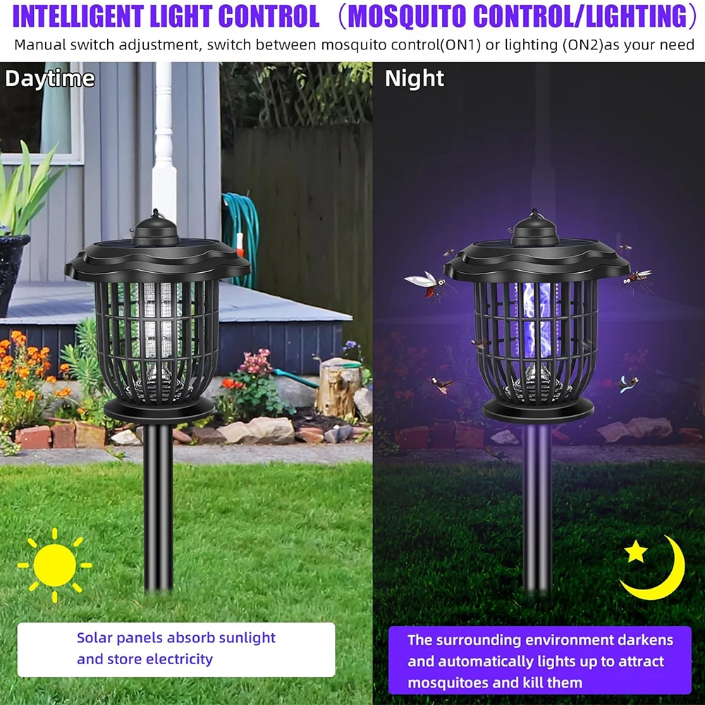 2-in-1 1200mAh LEDソーラーライト虫よけ器、 - Lighting Bug Decor のレビューと価格