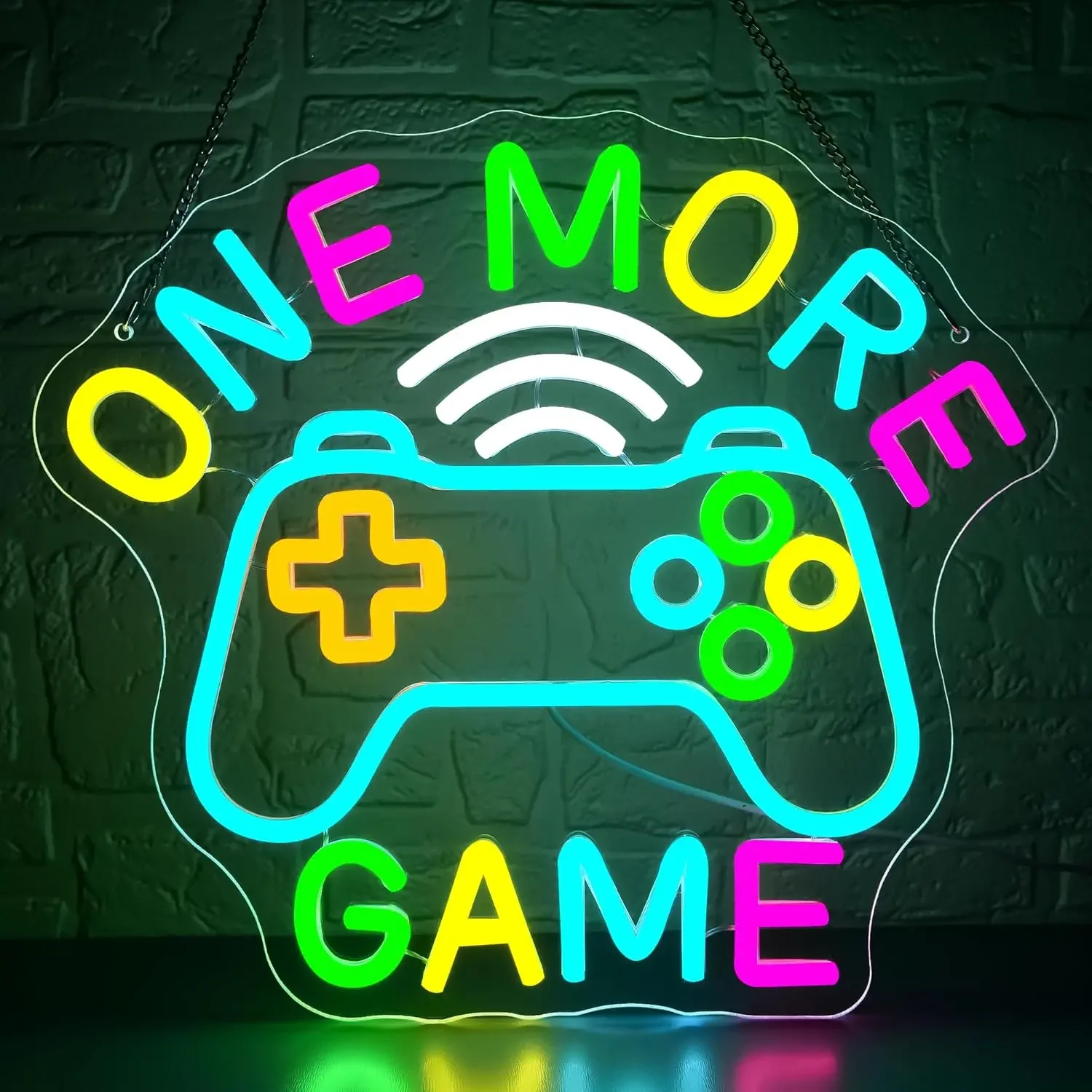 「One More Game」ネオンサイン、ゲームコントロー - Lighting Decor And More のレビューと価格