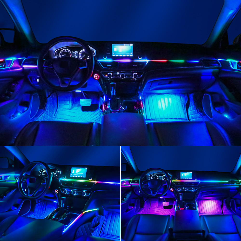 ユニバーサル Led 車のアンビエントライト RGB 64  - Lighting Interior Decor のレビューと価格