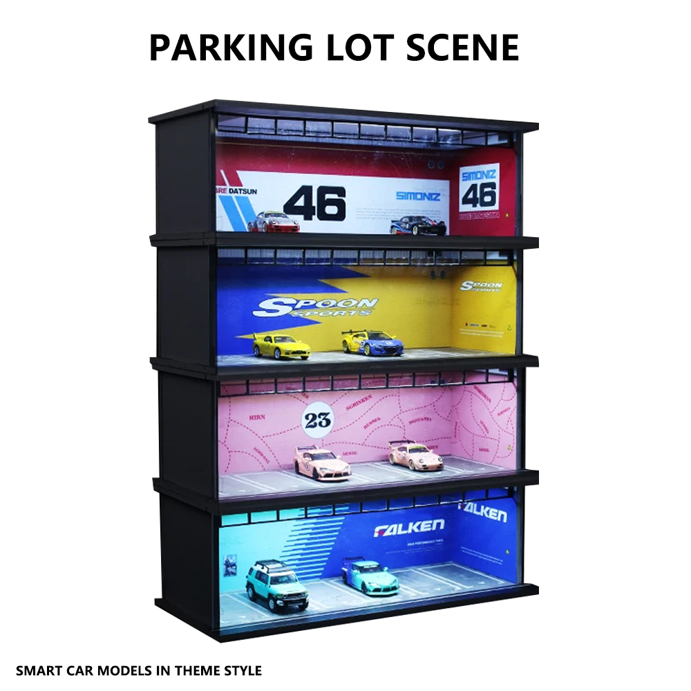 1/64スケール 車庫ジオラマ模型 モデル駐車場 ジオラマ  - Lighting Decor And More のレビューと価格