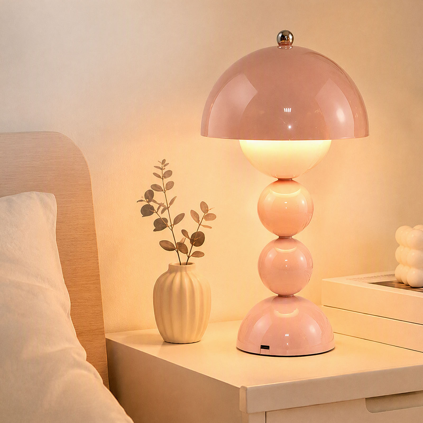 ヴィンテージ風のきのこ型テーブルランプ。USB接続で、3段階 - Lighting Decoration In Bedroom のレビューと価格